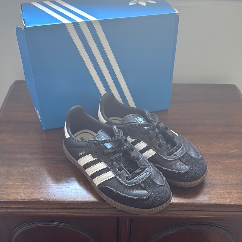 Adidas Kids Samba Black and White Sneakers